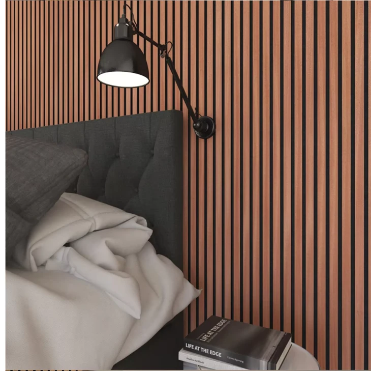 Sound Absorbing Acoustic Wood Slat Panels For Soundproofing Wall